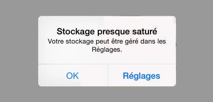 Message stockage saturé