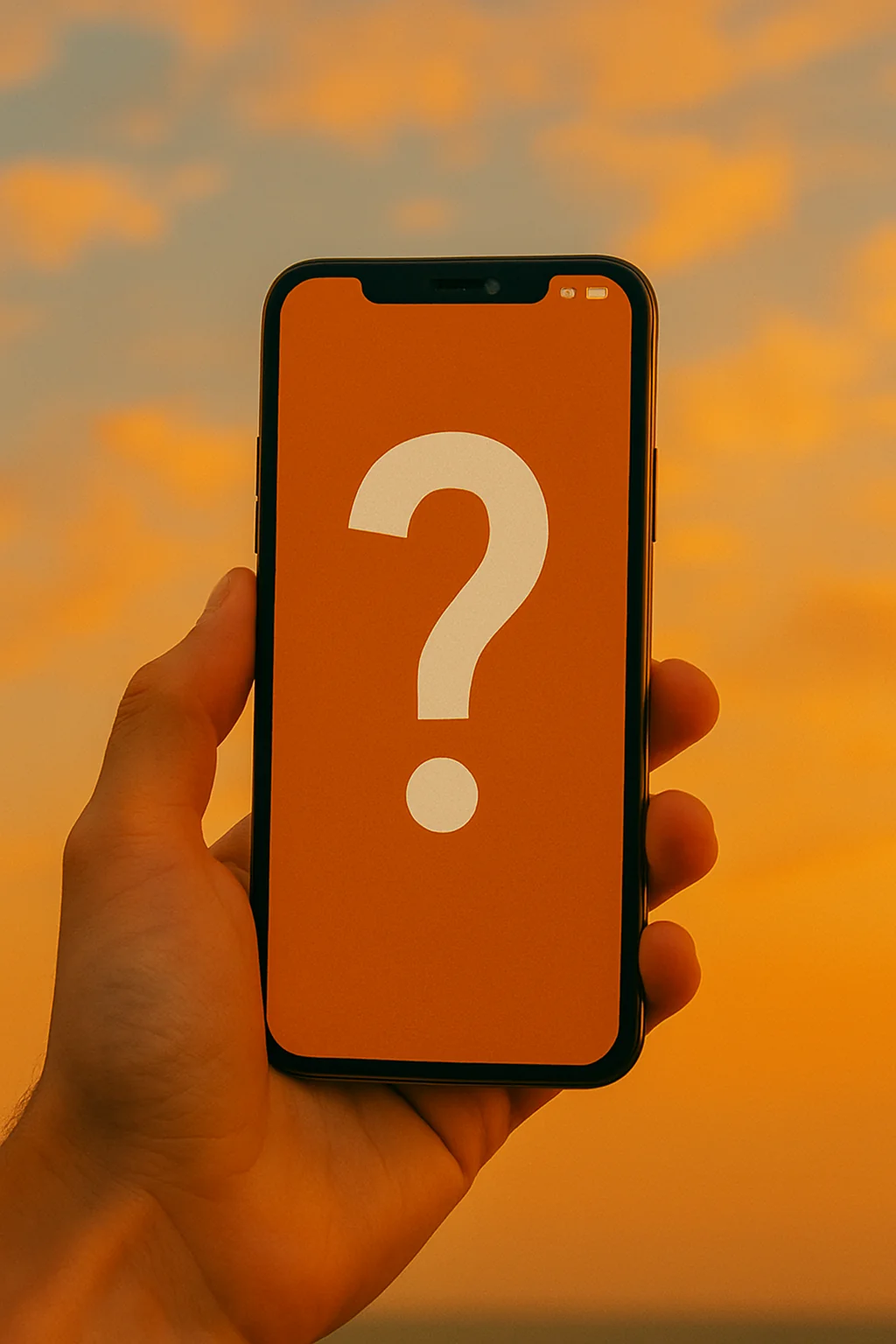 Téléphone avec point d'interrogation